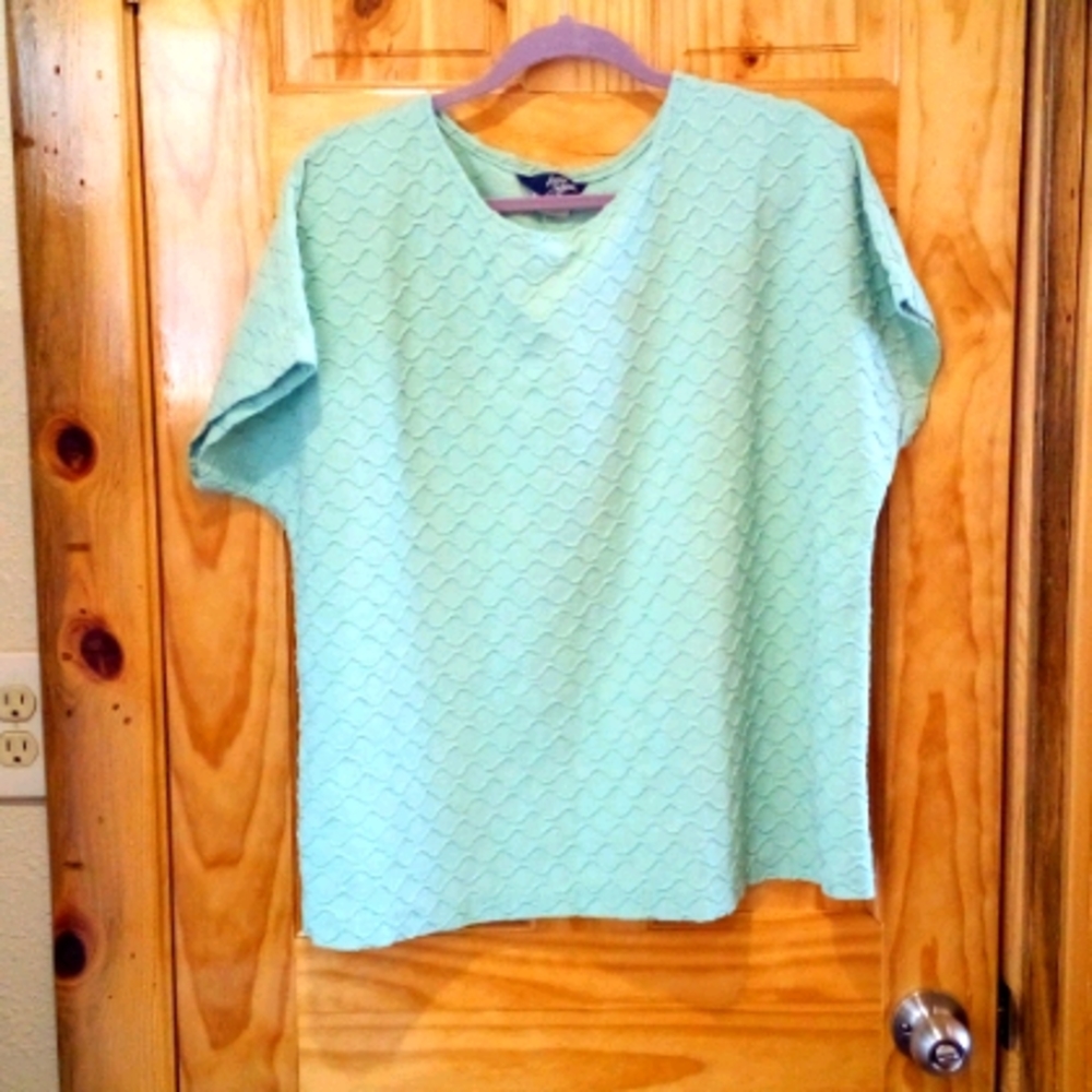 Lenox Square Spring green blouse.
